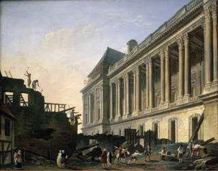 Le dégagement de la colonnade du Louvre, 1764